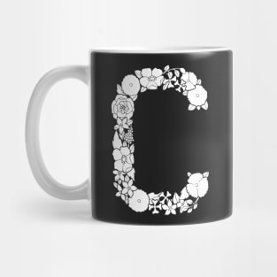 Floral Letter C Mug